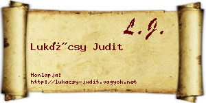Lukácsy Judit névjegykártya